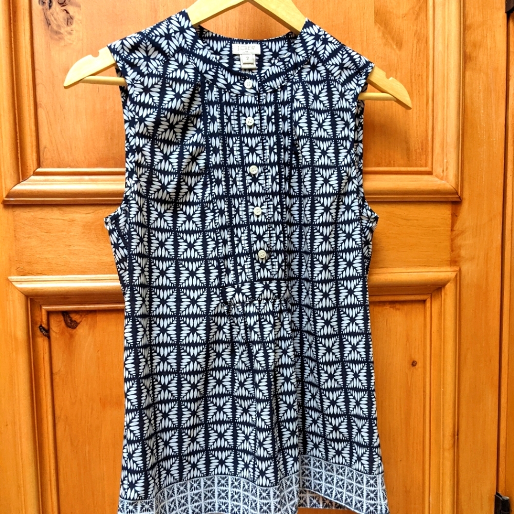 J. Crew Sleeveless Blouse Size 2